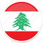 lebanon, flags, round 