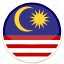malaysia, circle, flag, nation, country, world, flags 