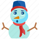 flat, snow man, holiday, decoration, clause, man, snow, cold, christmas