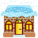 flat, winter house, house, real, snow, winter, snowflake, weather