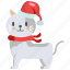 cristmas cat, cat, animal, cute, pet, kitten, avatar, cristmas 