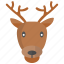 deer, face, santa, expression, xmas, reindeer, winter, avatar