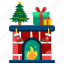 cristmas, fire place, flame, warm, fire, furniture, christmas, interior 