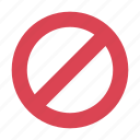 circle, crossed, forbidden, red, no, prohibited, stop 
