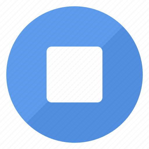 Blue, btn, play, stop icon - Download on Iconfinder