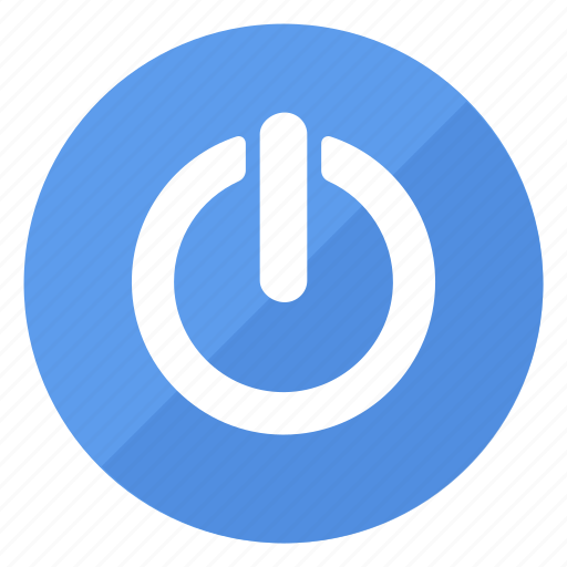Blue, btn, standby icon - Download on Iconfinder