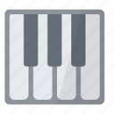 midi, notes, piano, touches, white