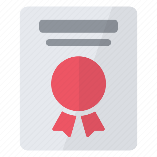 Certificate, red, security, validation icon - Download on Iconfinder