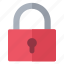 padlock, red, security, square 