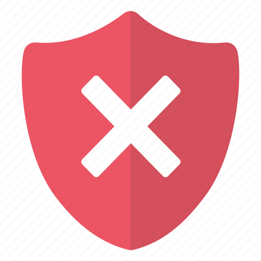 Danger, red, security, shield icon - Download on Iconfinder