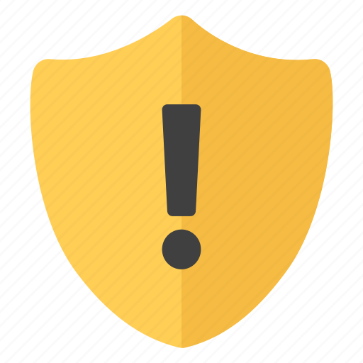 Security, shield, warning, yellow icon - Download on Iconfinder