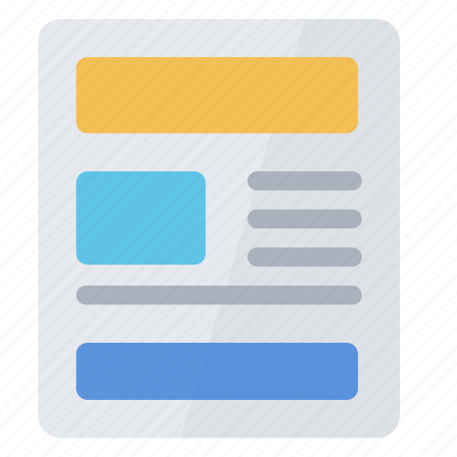 Document layout, paper sections icon - Download on Iconfinder