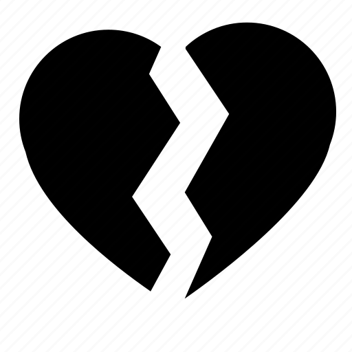 Broken, divorce, heart, love, over icon - Download on Iconfinder