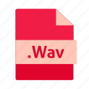 extension, file, name, video icon, wav