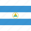 bandera, escudo, flag, latina, latino, nicaragua 