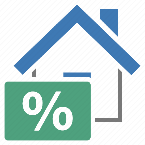 House, loan, percentage icon - Download on Iconfinder