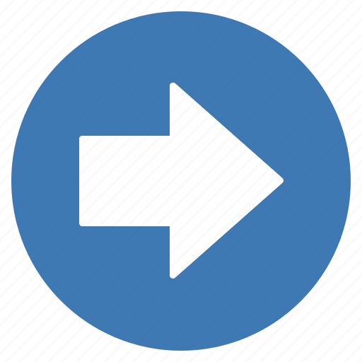 Arrow, blue, right, direction, gps, location, navigation icon - Download on Iconfinder