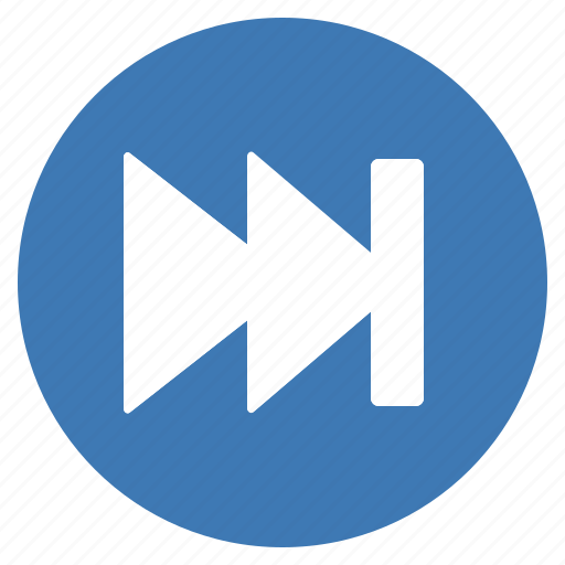 Blue, btn, goto, last, forward, end, media icon - Download on Iconfinder