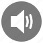 btn, grey, high, sound, audio, speaker, volume 