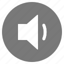 btn, grey, low, sound, audio, speaker, volume
