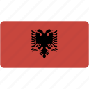 albania, flag, rectangular, country, flags, national, rectangle