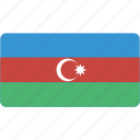 azerbaijan, flag, rectangular, country, flags, national, world