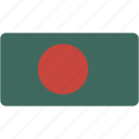 bangladesh, flag, rectangular, country, flags, national, rectangle