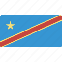 congo, flag, kinshasa, rectangular, country, flags, national
