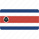 costa, flag, rica, rectangular, country, flags, national