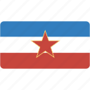 ex, flag, yugoslavia, rectangular, country, flags, national