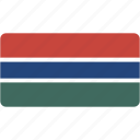 flag, gambia, rectangular, country, flags, national, rectangle