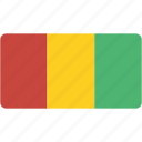 flag, guinea, rectangular, country, flags, national, rectangle