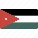 jordan, country, flag, flags, national, rectangle, rectangular