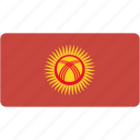 flag, kyrgyzstan, rectangular, country, flags, national, rectangle, world