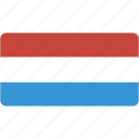 luxembourg, country, flag, flags, national, rectangle, rectangular