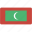 flag, maldives, rectangular, country, flags, national, rectangle 