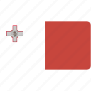 flag, malta, rectangular, country, flags, national, rectangle