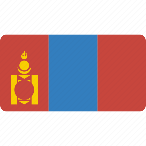 Flag, mongolia, rectangular, country, flags, national, rectangle icon - Download on Iconfinder