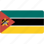 flag, mozambique, rectangular, country, flags, national, rectangle 