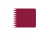 flag, qatar, rectangular, country, flags, national, world