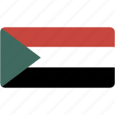 sudan, country, flag, flags, national, rectangle, rectangular
