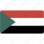 sudan, country, flag, flags, national, rectangle, rectangular 