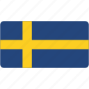 flag, sweden, rectangular, country, flags, national, world
