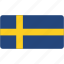 flag, sweden, rectangular, country, flags, national, world 