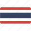 flag, thailand, rectangular, country, flags, national, rectangle, world 