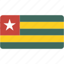 flag, togo, rectangular, country, flags, national, rectangle