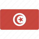 flag, tunisia, rectangular, country, flags, national, world