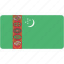 flag, turkmenistan, rectangular, country, flags, national, rectangle