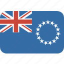 cook, country, flag, islands, nation, rectangle, round, the