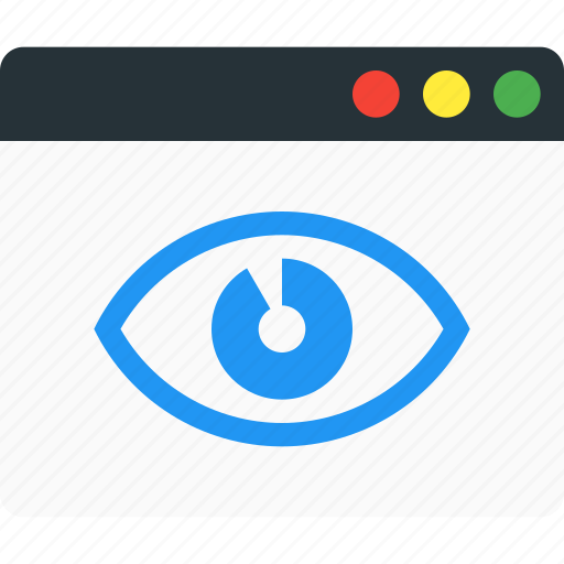 Browser, eye, visibility, web, frontend, retina, view icon - Download on Iconfinder